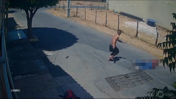 Vídeo: filho espancou o próprio pai e quebrou portão antes de ser baleado por policial de folga no Ceará