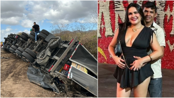 Companheiro de cantora de forró morre em colisão entre carro e carreta no Ceará