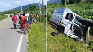 Casal morre em colisão entre caminhão e moto na Grande Fortaleza