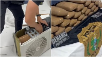 Dupla é presa com 33 kg de skunk escondidos em aparelhos de ar-condicionado em Fortaleza; vídeo